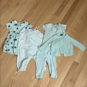 Baby Gap dress, romper, sweater, pants, 6-12mo!